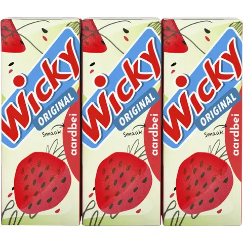 WICKY Strawberry Original Juice 6X200ml