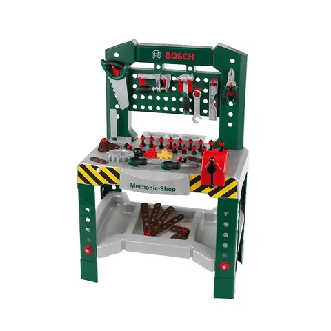 Theo Klein Bosch Pretend Play Workbench with 77 Tools and Accessories