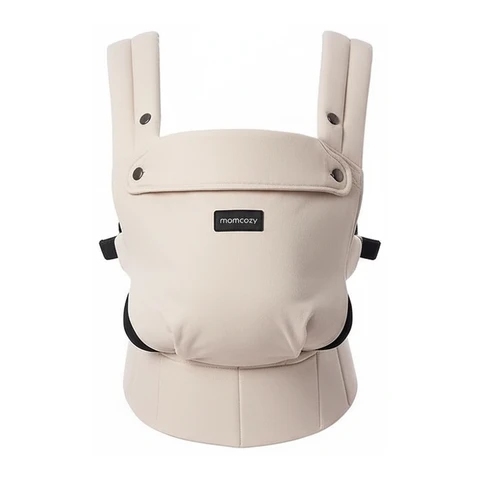 Momcozy Baby Carrier - Ergonomic, Comfortable & Lightweight, for 7-44lbs (3-20kg) Babies, Easy to Wear, Hands-Free, Enhanced Lumbar Support, Solid Color for Infants & Toddlers, Khaki