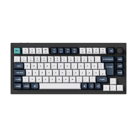 Keychron Q1 Max 75% kabellose Hot-Swap mechanische Tastatur - ISO QWERTZ, deutsche Layout