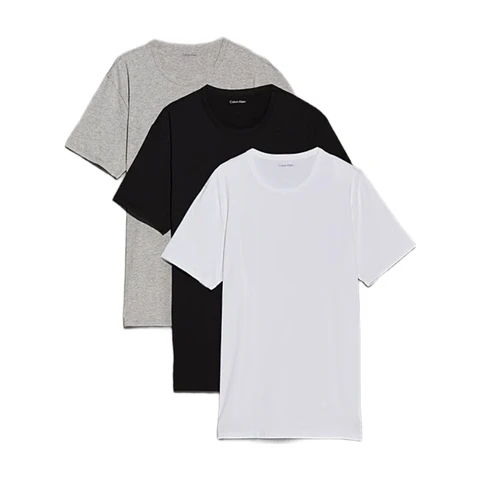 Calvin Klein 3 Pack Crewneck T-Shirt  - Black, White, Grey 2XL