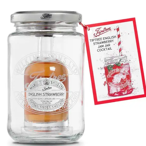 English Strawberry Gin Jam Jar Cocktail 28% ABV 5cl