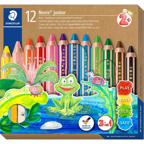 STAEDTLER Noris Junior Dikke kleurpotloden - 12 stuks, Multi