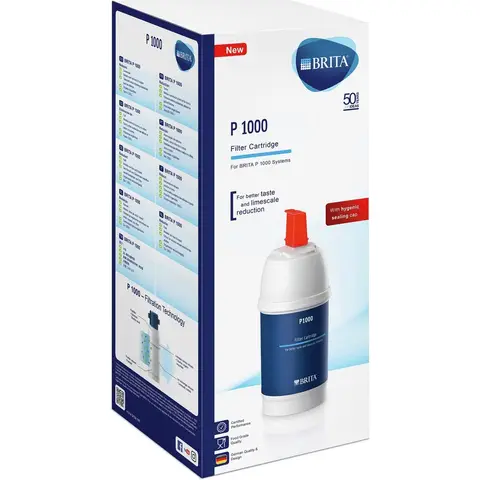 BRITA P1000 vervangfilterpatroon voor BRITA filterkranen - 1 verpakking - Verlaagt chloor, kalk en onzuiverheden