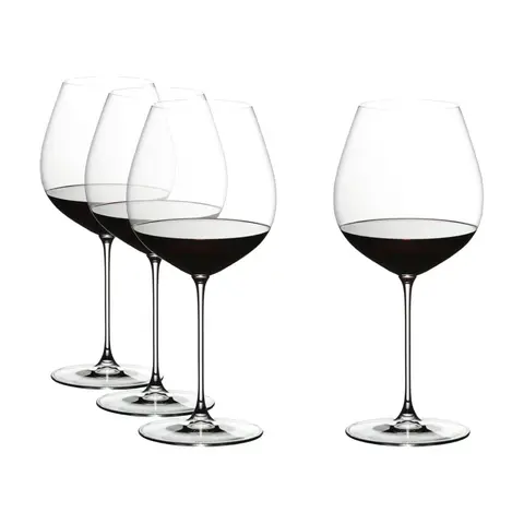 RIEDEL Veritas Alte Welt Pinot Noir Weinglas - Kristallglas - 738ml (25 fl oz) - 4-teiliges Set, Spülmaschinenfest