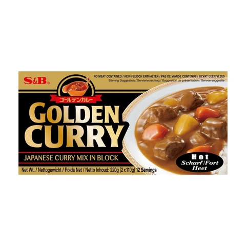 S&B Golden Curry Sauce Mix Hot 220g