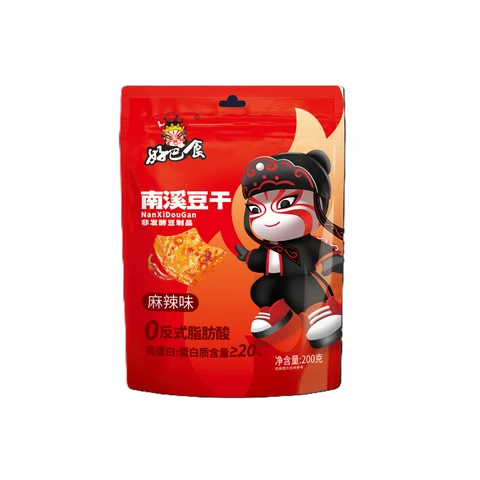 Hao Ba Shi Nanxi Tofu Jerky Spicy Flavor 200g