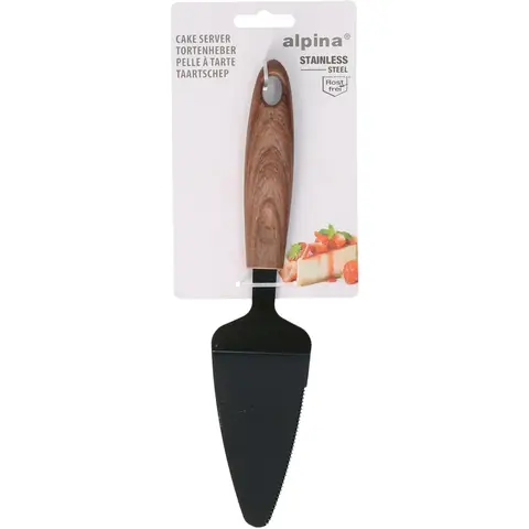 Alpina taartserver - 25 cm, zwart RVS