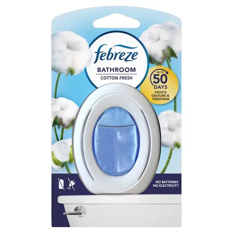 Febreze Bathroom Air Freshener, Cotton Fresh, 1 per Pack