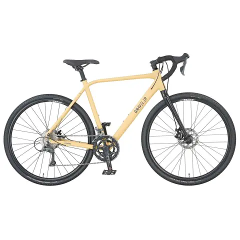 Prophete Graveler 16-Gang Mountainbike Gravel Bike - 28 Zoll Laufräder - Rahmenhöhe 55 cm - Gelb