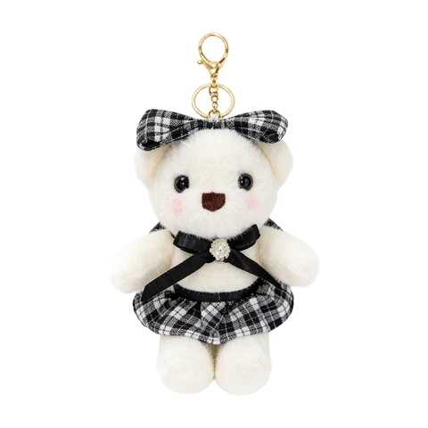 Yespers Jouets - Peluches - QD-SD-137 - Porte-clés ours - Blanc - 17 cm - 20