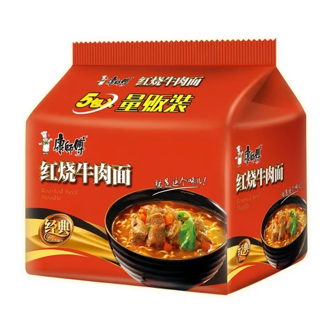 Master Kong Instant Noodles Roasted Artificial Beef Flavour 5 in 1 500g