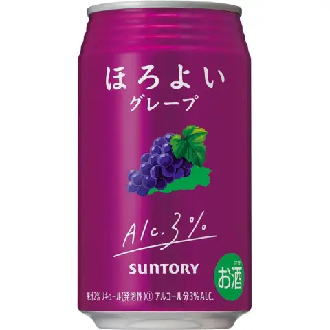Suntory Horoyoi Grape Flavour 3% Alc/Vol 350ml/can  葡萄味沙瓦 350ml/罐