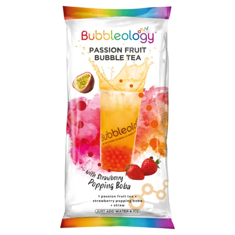 Bubbleology Bubble Tea With Strawberry Popping Boba 102.5g