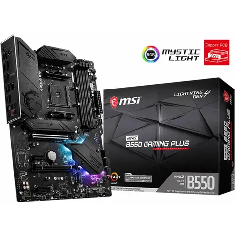 MSI MPG B550 Gaming Plus (ATX AMD AM4 DDR4 M.2 USB 3.2 Gen 2 HDMI ATX Gaming Moederboard