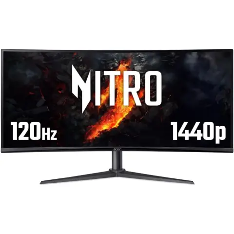 Acer Nitro XZ340CUJ0 34" Curved Ultrawide Quad HD 120Hz 1ms Height Adjustable Gaming Monitor