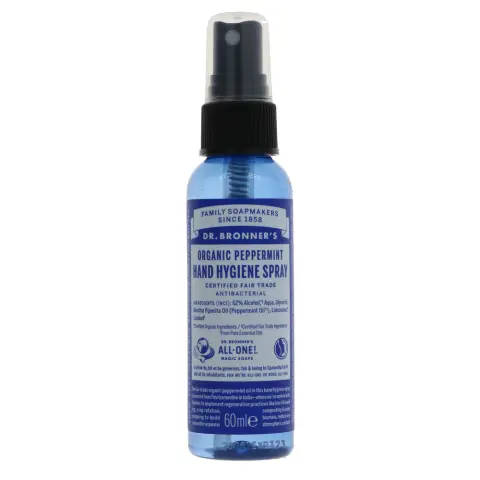 Dr Bronner's Hand Sanitiser - Peppermint, 60ml