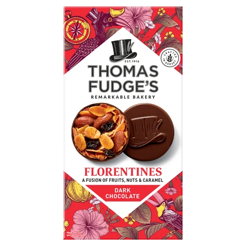Thomas Fudge Dark Chocolate Florentines 114g