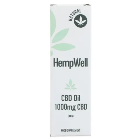 HEMPWELL - Pure CBD Oil - 1000mg - Natural Flavour - 30ML