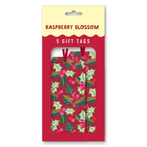 Raspberry Blossom Merry Berry 5 Pack Gift Tags