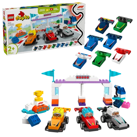 LEGO DUPLO 10445 Town F1 Team Race Cars & Drivers Set