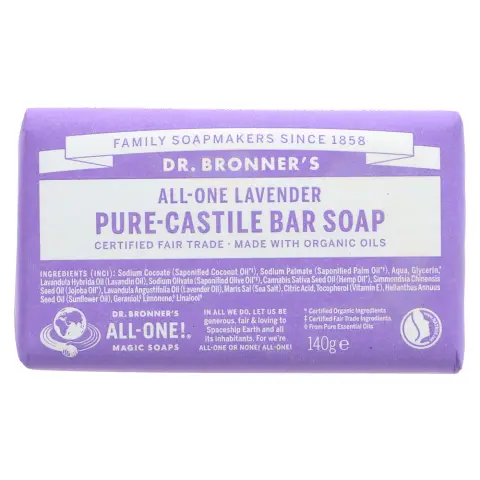 Dr Bronner's Lavender Castile Bar Soap