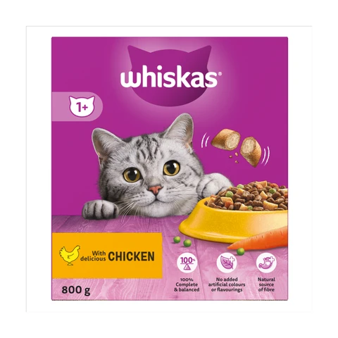 Whiskas 1+ with Delicious Chicken 800g