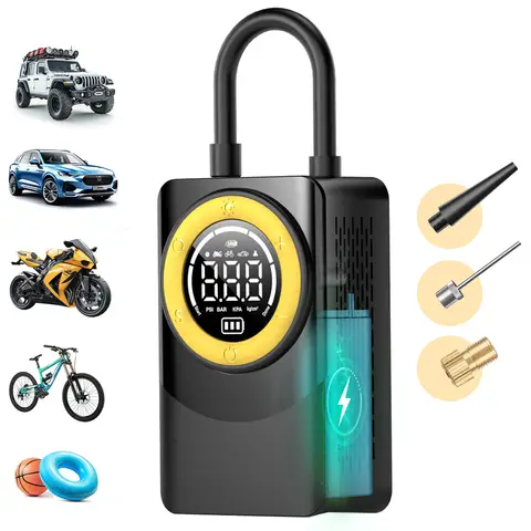 Carsun New Model: 1PC Car-Mounted Wireless Digital Display Inflator, Portable Wireless Tire Pump for Electric Vehicles