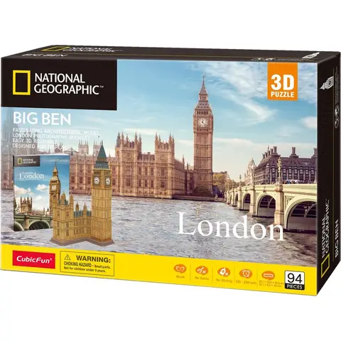 CUBIC FUN National Geographic Big Ben 3D Puzzel - 30,3 x 22 x 6 cm