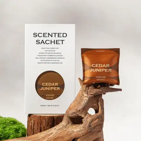 Zooly Car Scented Sachet Set - Black Cedar Juniper (Brown), 12G, 1 Set