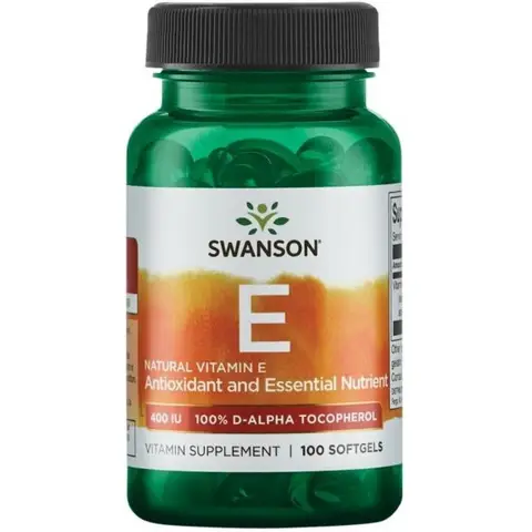 Swanson Natural Vitamin E Antioxidant 400IU Daily Wellness Support Softgels - 100 Softgels