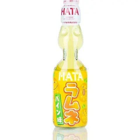 Hatakosen Bin Ramune - Soda Pop Pineapple Flavour 200ml
