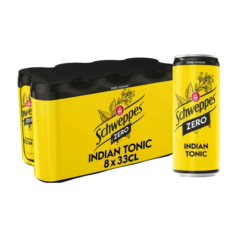 Schweppes Indian Tonic Zero - 8 x 330 ml