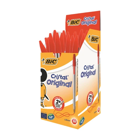 Bic Cristal Original Medium Ballpoint Pen Red Pack of 50