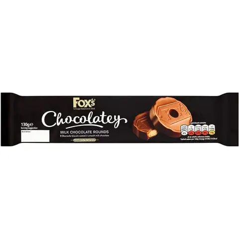 Fox's Milk Chocolate Chocolatey Biscuits 130g