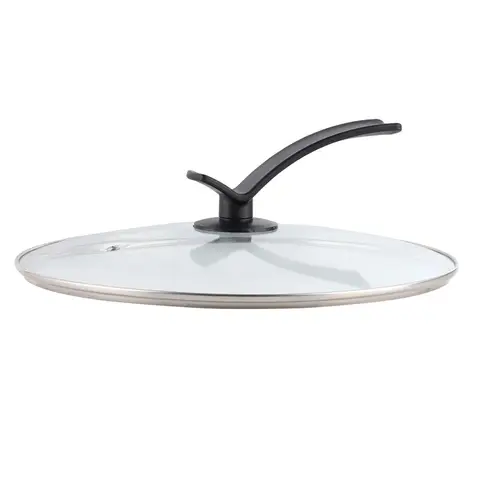 BJ Couvercle en verre trempé 30 cm avec poignée verticale