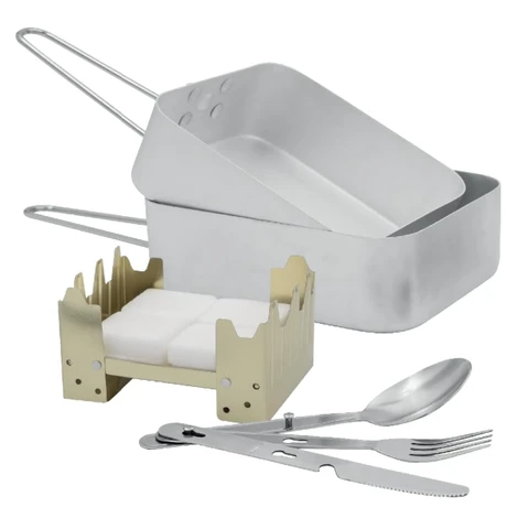 Milestone Camping Stove, Cookware & Cutlery Set with Fuel Blocks 13pcs