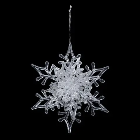 Feeric Glitter sneeuwvlok-ornament, 11cm – willekeurige selectie