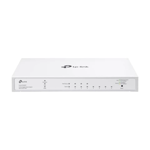 TP-Link Festa FS308GP 8-Port Gigabit Ethernet Switch mit 4×802.3af/at PoE+ Ports, 62W Gesamtleistung, bis zu 30W pro Port, kostenlose Cloud-Verwaltung, Business-Netzwerk-Switch