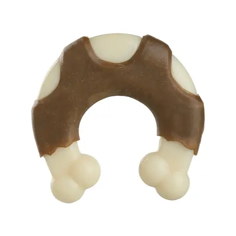Blinkit Horseshoe Bone Chew Toy for Dogs, Cowhide and Nylon Durable Toy for Medium and Large Breeds, Long-Lasting Chewing Fun
