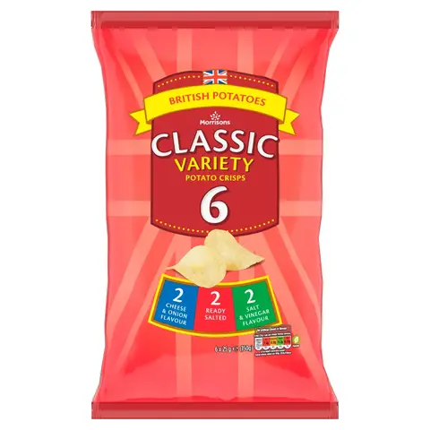 Morrisons Variety Crisps 6 X 25g