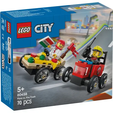 Lego 60458 City Great Vehicles Pizza vs Fire Truck