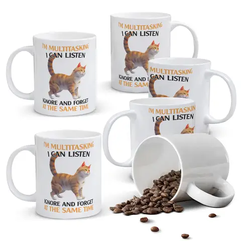 Alphynix 1 Stück, Katzen-Kaffeetasse - Ideal für Zuhause und Büro! Genieße deine Lieblingsgetränke das ganze Jahr mit dieser Keramiktasse - Perfekt für Katzenliebhaber. Außerdem ein tolles Geburtstags- oder Feiertagsgeschenk.,Geschenk zum valentinstag, geschenk zum geburtstag
