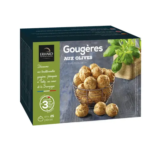 ERHARD Boîte de 25 gougères aux olives et emmental - 185 g
