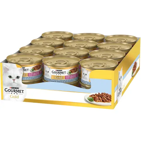Purina Gourmet Gold Pâtée pour chat saveur poisson et épinards - 24 x 85 g