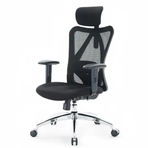 Sihoo M18 ergonomischer Bürostuhl, Computer-Schreibtischstuhl mit verstellbarer Kopfstütze und Lendenstütze, hoher Rücken, Executive-Spin-Stuhl für Home Office (hellrosa)