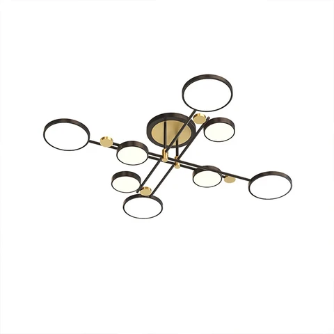 Nordischer Stil Deckenleuchte Gold/Schwarz LED-Ring
