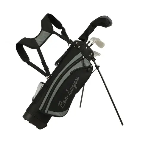 Ben Sayers Kids Golf Club & Stand Bag Set with 4 x Clubs M1i 9-11 Years Black/Grey