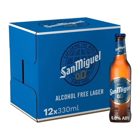 San Miguel Alcohol Free Lager Beer 12 X 330ml (Abv 0%)