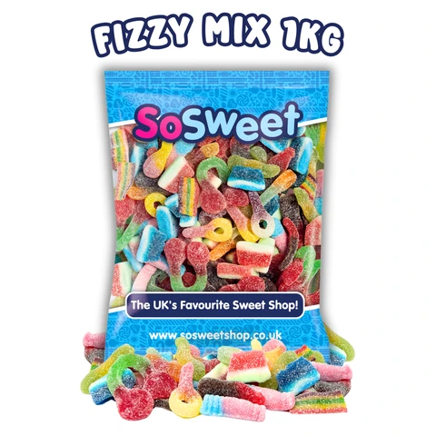 SoSweet Fizzy Sweet Mix Bag 1kg